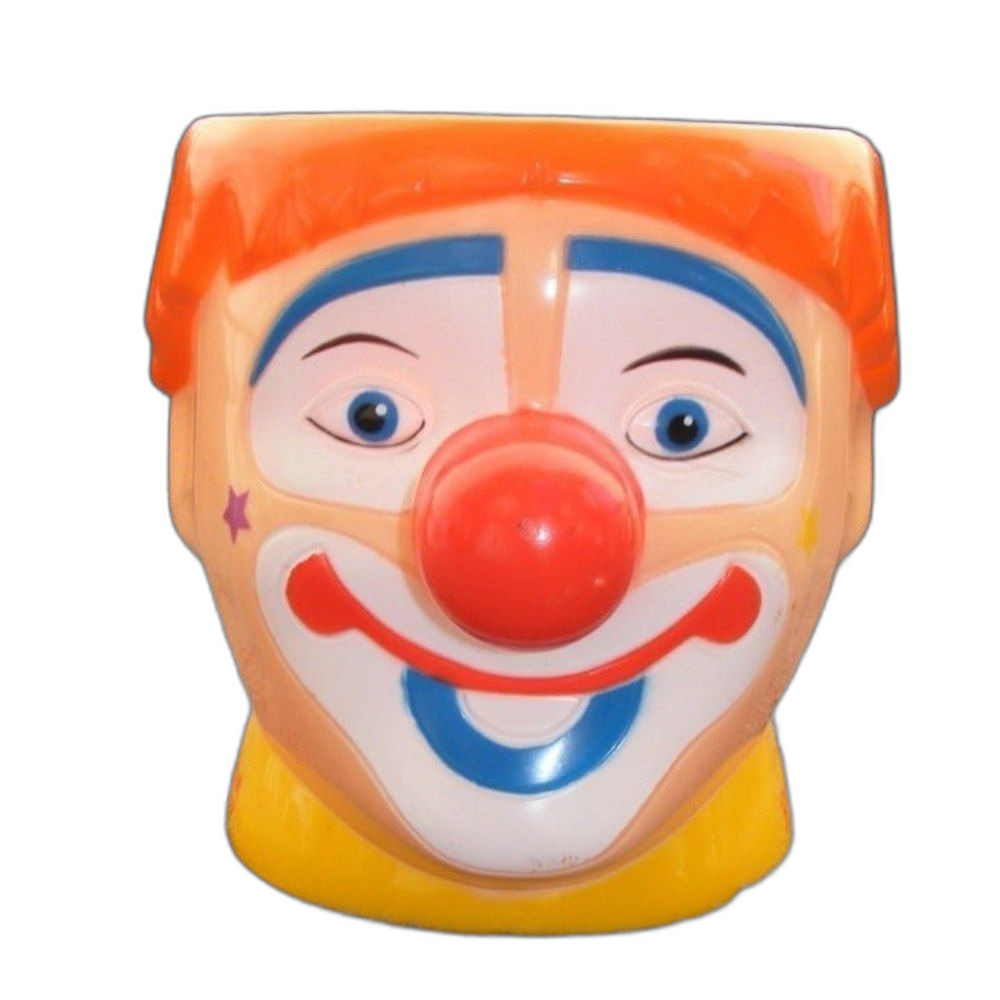 RINGLING BROS Clown Mug, Plastic, Cup, Face, Handle